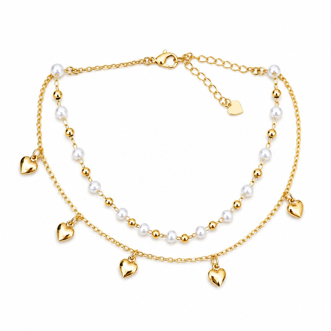 Pulseira dupla - Folheada